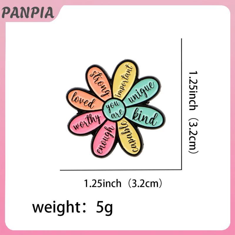 PANPIA-Tạo Ý Trích Dẫn Men Pin Động Lực Hoa Thổ Cẩm Thông Ve Áo Chân Nhắc Nhở Huy Hiệu Quần Áo Phụ Kiện Trang Sức Quà Tặng