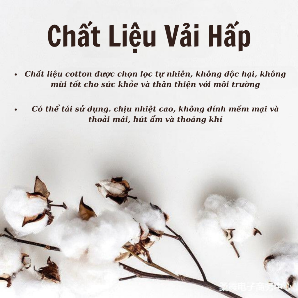 Combo 5 Vải Lọc Thấm Hút Thực Phẩm Gạc Bông Tinh Khiết Hấp Xôi Gạo Thức Ăn Cấp Lồng Vải Không Dính DT067