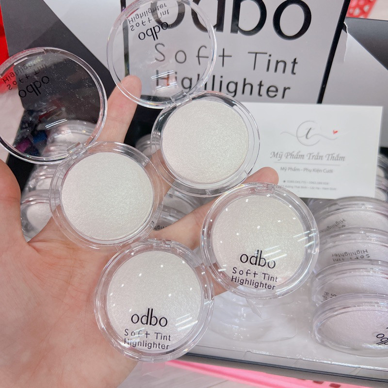 Phấn Bắt Sáng ODBO OD173 Mini Tạo Khối Soft Tint Hightlighter Có Nhũ Chuẩn Makeup 4g
