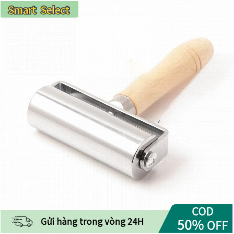 【COD】Rulo ép da thủ công DIY – Cây lăn keo kim loại tay gỗ 60/100mm, dùng làm ví, dây nịt, túi da chuyên nghiệp