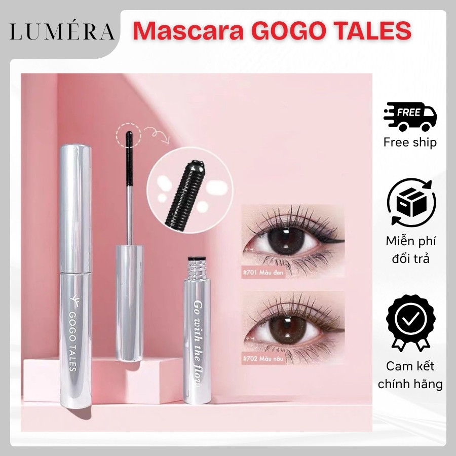 Mascara GOGO TALES GT347 Đầu Bạc Xoắn Ốc Giúp Cong Và Dài Mi Không Lem Cong Mi Tự Nhiên