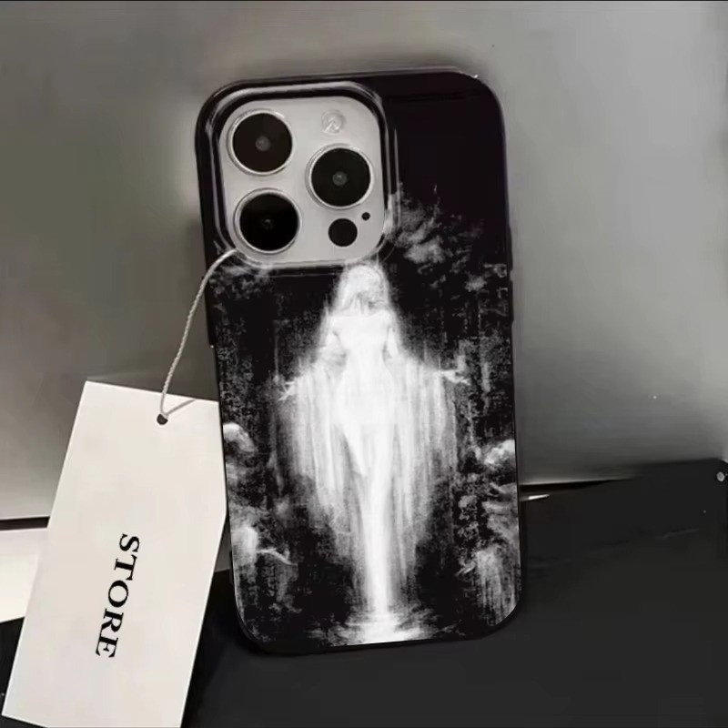 Ốp Điện Thoại Phù Thủy Tóc Kiếm & Trắng Cho iPhone 16 15 14 13 12 11 Pro XS Max 7 8 Plus SE2 Tranh Nghệ Thuật Trung Cổ TPU Chống Sốc Mềm