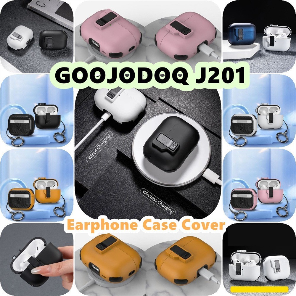 GOOJODOQ [Ngôi sao tương lai] Dành cho Ốp lưng GOOOJDOQ J201 Vỏ silicon mềm Màu cơ khí lò xo Vỏ tai nghe