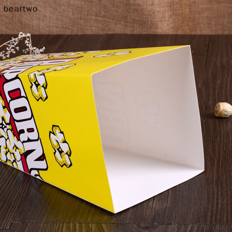 < Beartwo > 10 Cái Hộp Giấy Bắp Rang Sọc Đỏ Trắng Túi Đựng Đồ Ăn Nhẹ Cho Bé Tắm Sinh Nhật Đồ Dùng Dự Tiệc Đẹp
