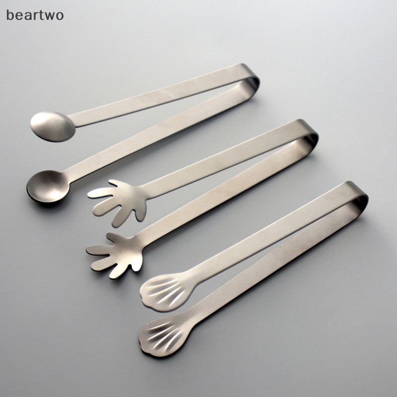 < Beartwo > Kẹp Đá Bằng Thép Không Gỉ Đường Kẹp Thực Phẩm BBQ Kẹp Đá Dụng Cụ Thanh Bếp Phục Vụ Tông Phụ Kiện Nhà Bếp Đẹp