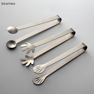 < Beartwo > Kẹp Đá Bằng Thép Không Gỉ Đường Kẹp Thực Phẩm BBQ Kẹp Đá Dụng Cụ Thanh Bếp Phục Vụ Tông Phụ Kiện Nhà Bếp Đẹp