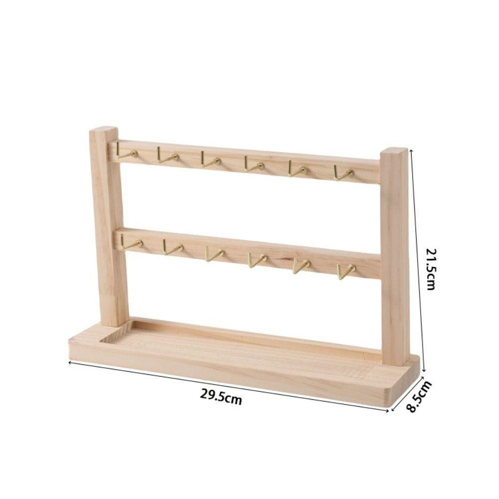 [Vận chuyển nhanh] Giá đựng đồ trang sức SIMPLEAID, Gỗ nguyên khối có móc Dây chuyền Giá đỡ, Móc treo trang sức có thể tháo rời bằng gỗ
