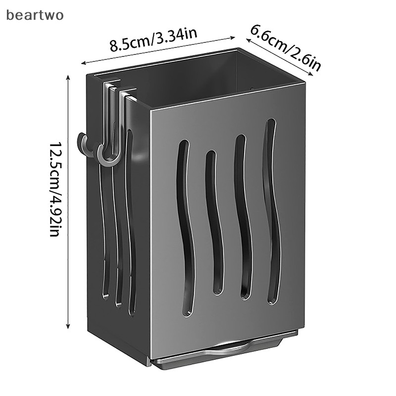 < Beartwo > Giá đỡ dao kéo nhà bếp 1 miếng, Hộp đựng dao kéo treo tường hoặc tự do, nhựa đẹp