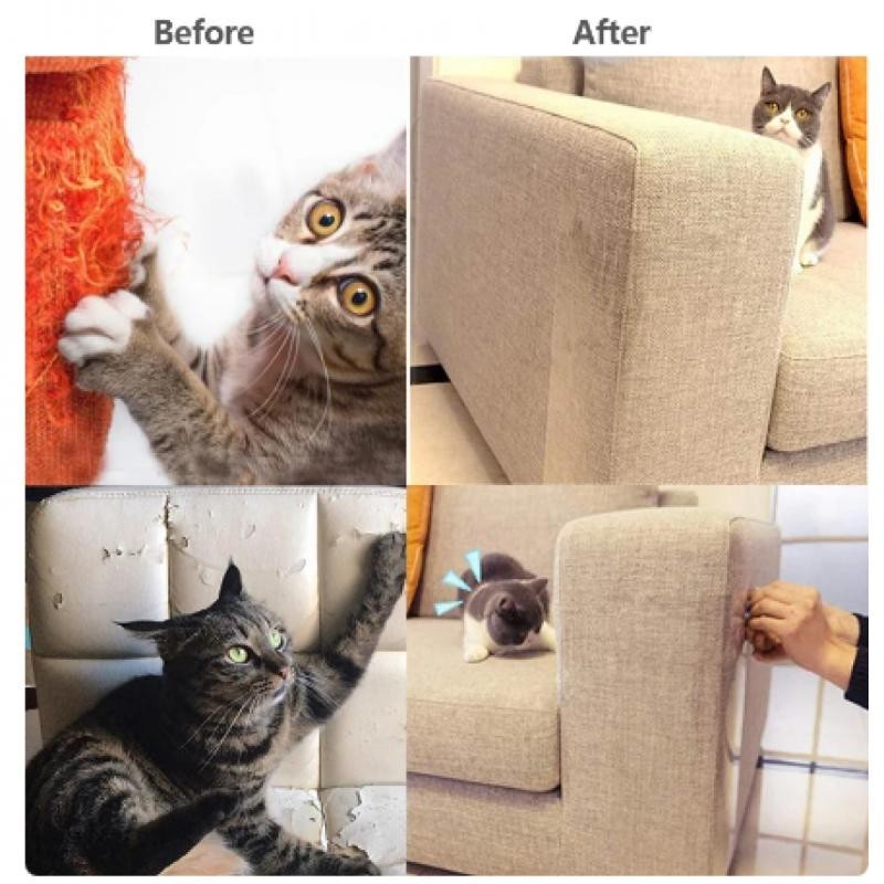 Mèo Xước Sofa Miếng Lót Bảo Vệ Tự Dính Đồ Nội Thất Thú Cưng Bảo Vệ Bao Chống Mèo Trầy Xước Đi văng Miếng Dán