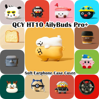 [imamura] Dành cho vỏ QCY HT10 AilyBuds Pro + Vỏ silicon mềm Vỏ tai nghe hoạt hình sáng tạo NO.2