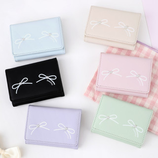 Ví nữ in hình nơ ngọt ngào thời trang Ví Mini dễ thương Ví đựng tiền xu đa chức năng