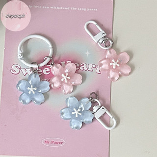 Deyangk Sweet Jelly Color Sakura Móc Khóa Mặt Dây Chuyền Sáng Tạo Đáng Yêu Hoa Móc Khóa Dễ Thương Ba Lô Thời Trang Treo Đồ Trang Trí Cặp Đôi Quà Tặng VN