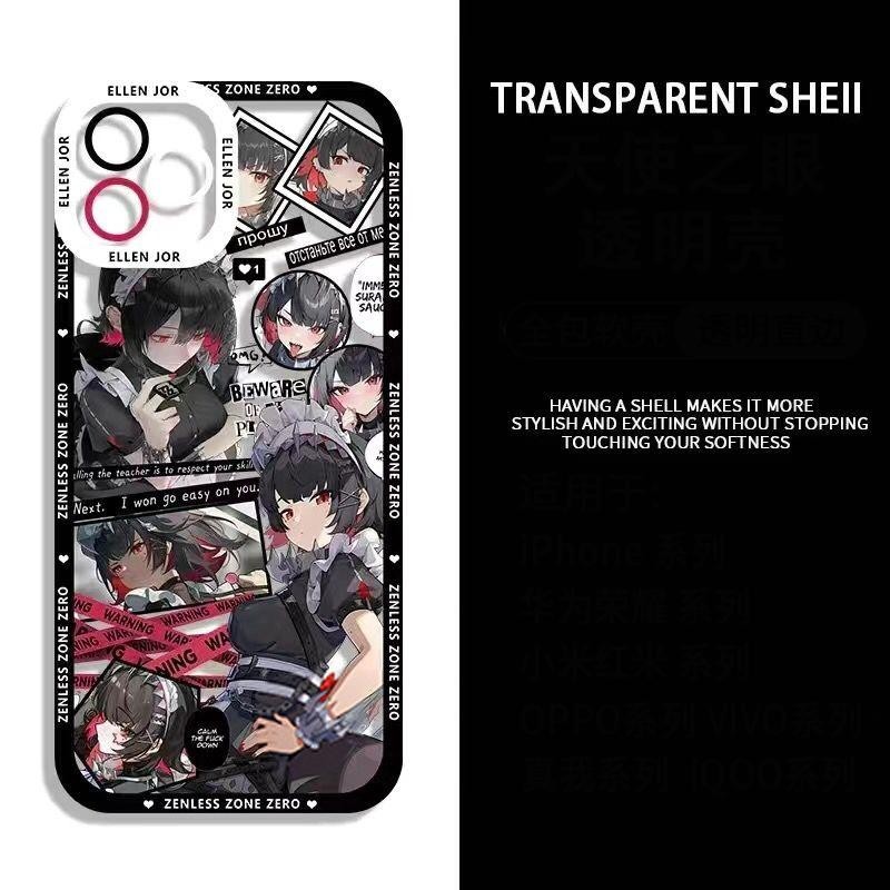 Vỏ Ellen Joe Cho Samsung Galaxy A55 A54 A23 A24 S20 S22 Plus S20FE S21FE Zenless Zone Zero Game Trong Suốt Mắt Thiên Thần Anime Mềm TPU Dễ Thương Vỏ Điện Thoại