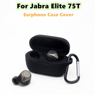 [imamura] Dành cho Ốp lưng Jabra Elite 75T dòng màu trơn Vỏ tai nghe silicon mềm