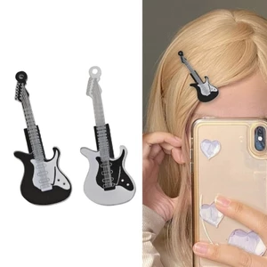 YOI Thanh Lịch Kẹp Tóc Guitar Kẹp Tóc Đàn Guitar Sáng Tạo Nhạc Cụ 2000s