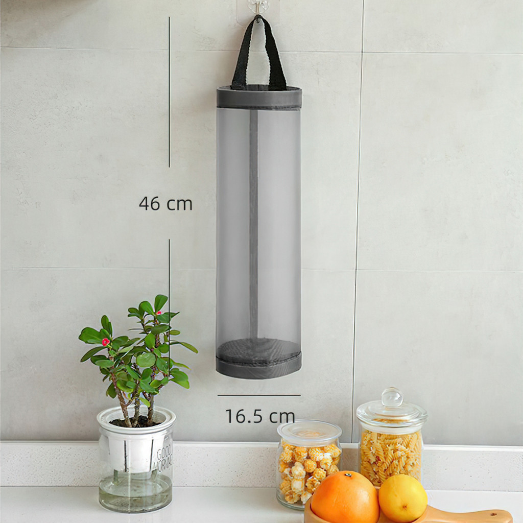 Túi Lưới Treo Tường Dạng Ống Đựng Túi Nylon Đa Năng Tái Sử Dụng Tiện Lợi Cho Nhà Bếp FE123