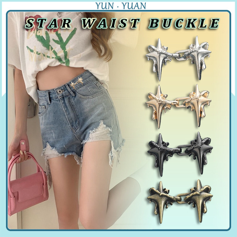 [Yunyuan] Y2K Cool Star Khóa thắt lưng có thể tháo rời Không may và không cần đinh Dụng cụ vận hành đơn giản