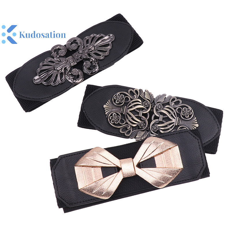 Kudosation Vintage Co Giãn Rộng Thắt Lưng Đầm Áo Sơ Mi Trang Trí Nữ Corset
