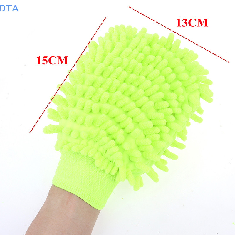Dta Sợi Siêu Mịn Chenille Microfiber Rửa Xe Găng Tay Mitt Lưới Mềm Cho Rửa Xe PO
