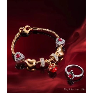 Hàng hóa tại chỗ [2024 Mới] Nhẫn Nữ Hoàng độc ác Disney/Nhẫn kim cương đỏ 925 bạc nữ