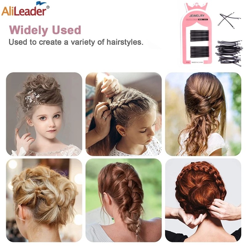 10 / 50 Chiếc Kẹp Tóc Màu Đen Cho Nữ Bé Gái Kẹp Tóc Chân Vô Hình Sóng Xoăn Dùng Một Lần Kẹp Tóc
