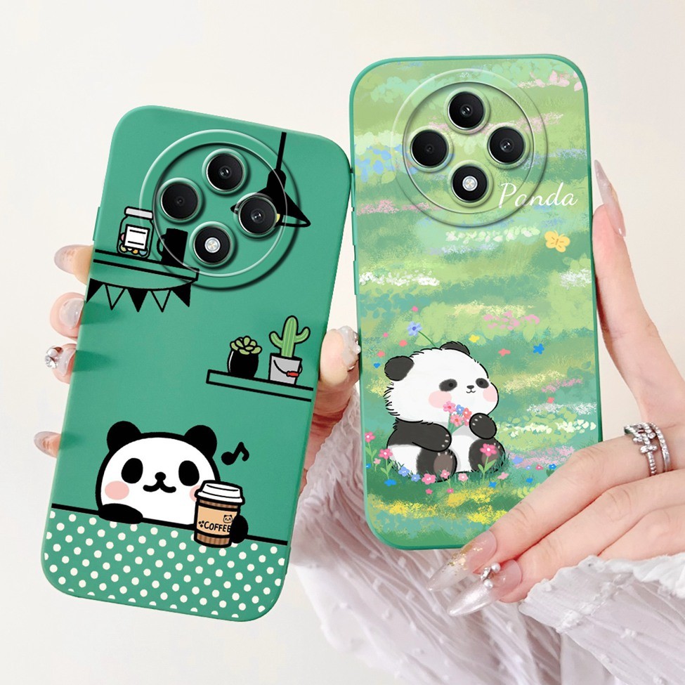 Ốp lưng Oppo Reno 12F 5G CPH2637 Thời trang dễ thương Cô gái ngộ nghĩnh Gấu trúc Cat Cover Oppo Reno12 F 5G Ốp điện thoại