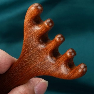 [COD] Lược massage trị liệu bằng gỗ IDEANEST 1Pc / 2 chiếc, Lược massage kinh tuyến cơ thể hai đầu răng rộng, Giúp lưu thông máu gạc nhung hươu Chăm sóc sức khỏe