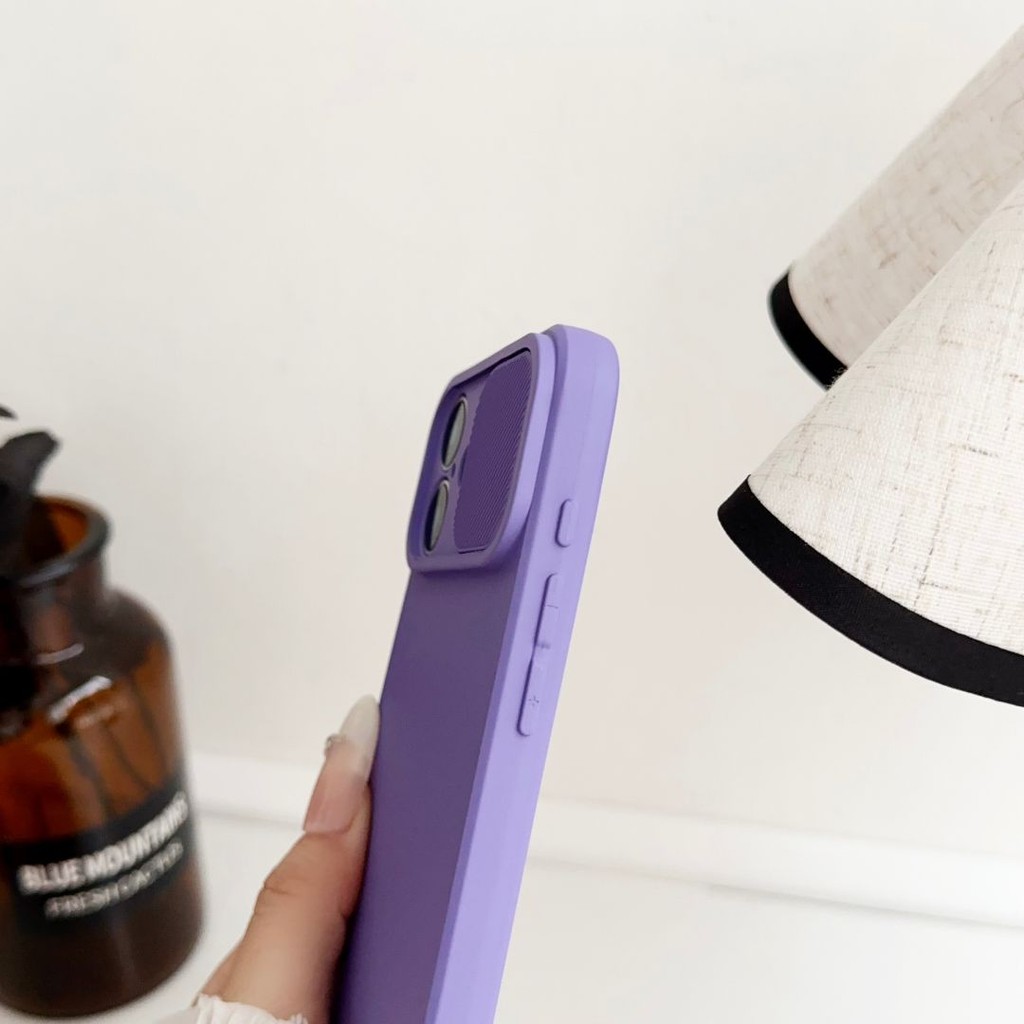Ốp Mềm Bảo Vệ Ống Kính Cửa Sổ Trượt Cảm Giác Cao Cho IPhone 17 16 15 14 13 12 11 8 7 6 Pro Max Plus 12 13 Mini XSMAX XS XR Da Cảm Thấy Sốc Vỏ Điện Thoại Thông Minh