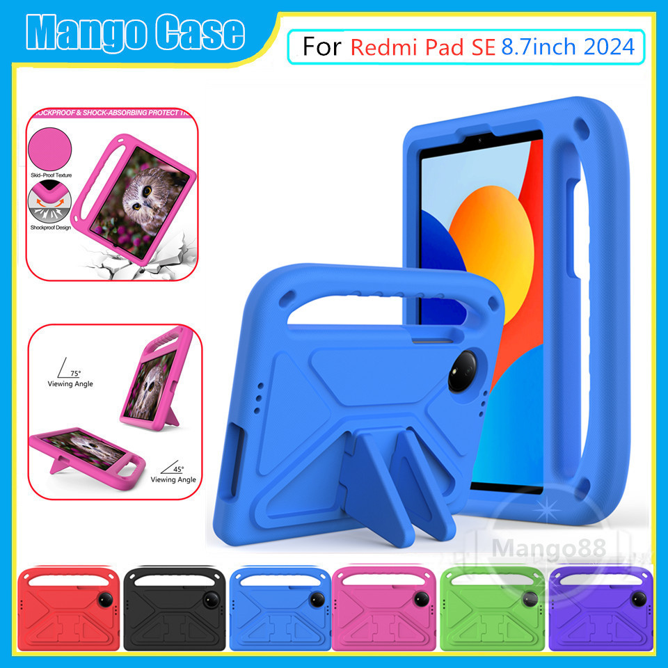 Trẻ Em Eva Dành Cho Xiaomi Redmi Pad SE 8.7inch 2024 4G Chống Sốc An Toàn Trẻ Em Đứng Bao Da An Toàn Học Sinh Học Tập Và Làm Việc Máy Tính Cầm Tay Bảo Vệ Máy Tính Bảng An Toàn Cầm Tay