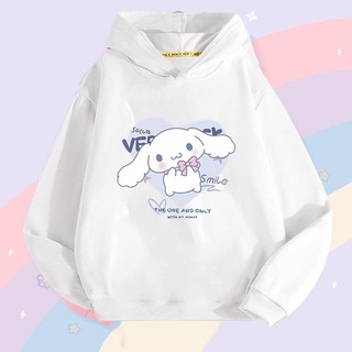 Cinnamoroll Bé Gái Có Mũ Trùm Đầu Nhẹ Tay Dài Hoạt Hình Dễ Thương Áo Hoodie Thời Trang