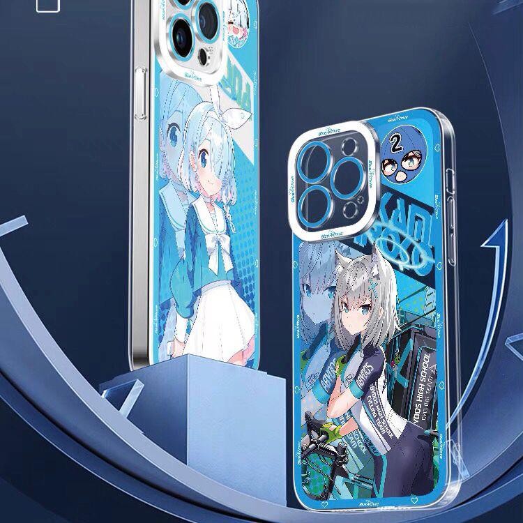 Anime Blue Archive Vỏ Điện Thoại Tương Thích Cho IPhone 11 14 15 16 Pro Max 14 15 16 Plus Vỏ Hoạt Hình Trong Suốt Chống Sốc Mềm Bảo Vệ Trong Suốt Vỏ Thời Trang TPU