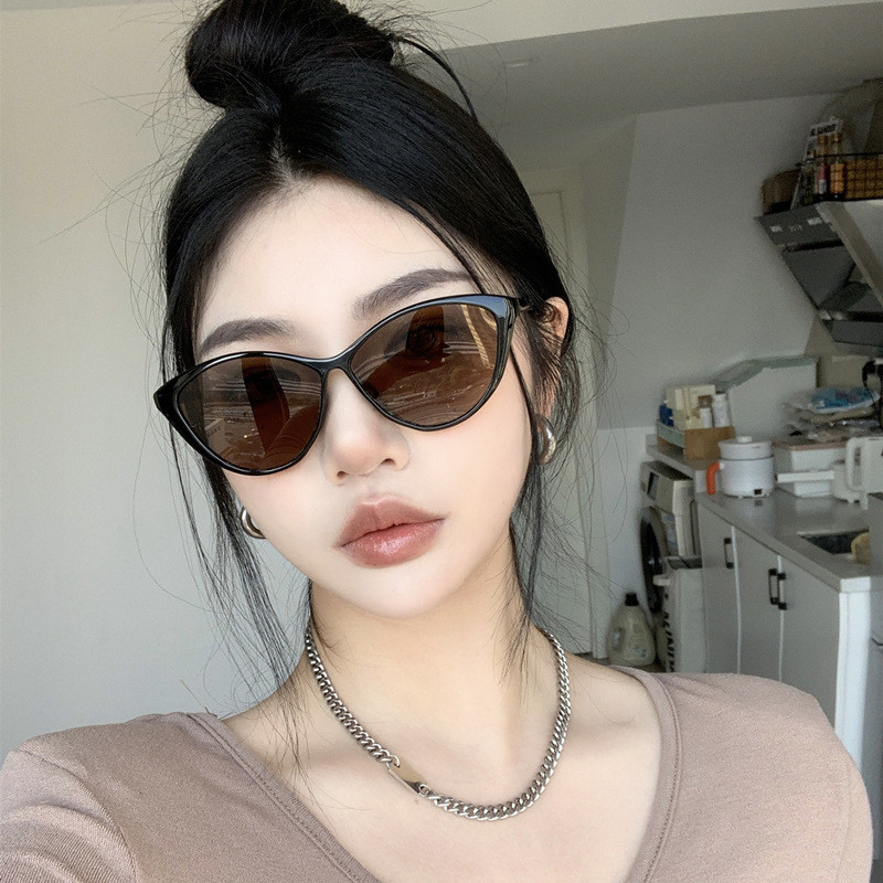 [Muyang Exclusive] Kính râm gm phân cực màu nâu đen mắt mèo cổ điển ...