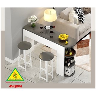 Quầy bar mini gỗ MDF 4VQB04 ( Không ghế ) - NỘI THẤT LẮP RÁP VIENDONGADV
