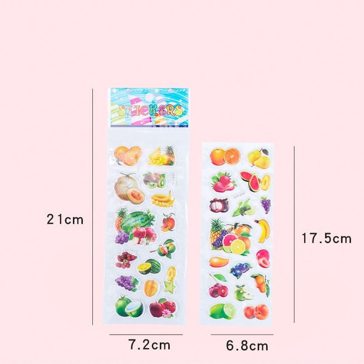 ( Tặng ngẫu nhiên) Sticker 3D nổi trang trí sổ sách, bình nước, điện thoại chống thấm nước