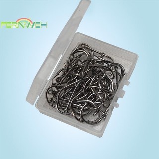[Fernweh] 1 Hộp Móc Câu Cá Vòng Tròn Thép Carbon Cao Cấp Nước Ngọt Fishhook Lỗ Cá Chép Mạnh Mẽ Giải Quyết Cá Chất Lượng Cao [MỚI]