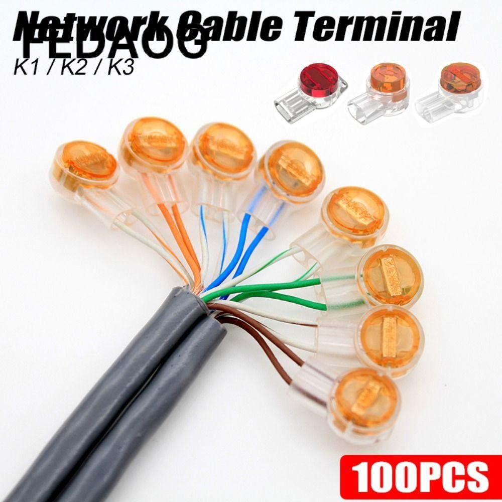 Fedaog 100 Chiếc Dây Kết Nối Uốn Chống Rj45 Ethernet K1 K2 K3 Kết Nối ...