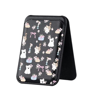 Ví họa tiết động vật dễ thương cho iPhone 16 15 14 13 12 11 Pro Max Plus Thẻ da Giá đỡ điện thoại cho vỏ bỏ túi