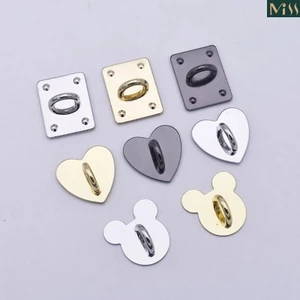 Miss * Tình Yêu Hình Trái Tim Vuông Khóa Tua Rua Móc Kim Loại Tự Làm Phụ Kiện Trang Sức Điện Thoại Di Động Cho Ốp Lưng Tự Làm Mặt Dây Chuyền Hợp Kim