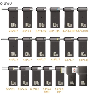 Qiuwu Laptop Bộ Chuyển Đổi Nguồn Cổng Kết Nối DC Cắm USB Type-C Nữ Sang DC Nam Jack Cắm.