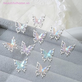 [Beautifulhome] 5 Chiếc Phụ Kiện Móng Tay Hợp Kim Nhiều Màu Sắc Hai Lớp 3D Rỗng Mũi Khoan Móng Tay Mặt Dây Chuyền Trang Trí Phụ Kiện DIY [Làm Đẹp]