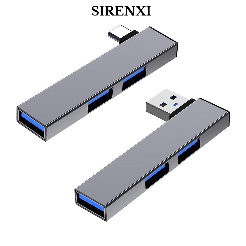 Bộ chia SIRENXI Type-C, Khuỷu tay tốc độ cao USB-C HUB, Hợp kim nhôm đa năng Bộ chuyển đổi máy tính xách tay 3 trong 1 Phụ kiện máy tính