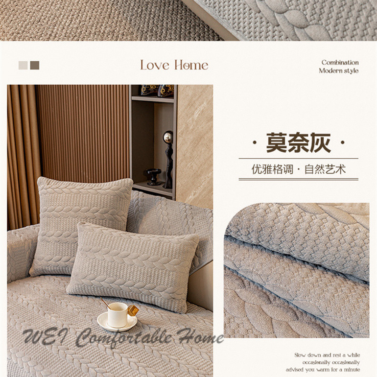 Đệm sofa nhung pha lê Bọc Sofa chống trượt mẫu thu đông đệm ghế nhung dày dặn mẫu mới
