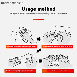 [Bbnzdd] 10 Miếng Dán Xe Hơi Nhãn Dán Cảnh Báo Phản Quang Băng An Toàn Chống Va Chạm Cảnh Báo Nhãn Dán Phản Quang Thân Xe Ô Tô Xe Máy BVAH