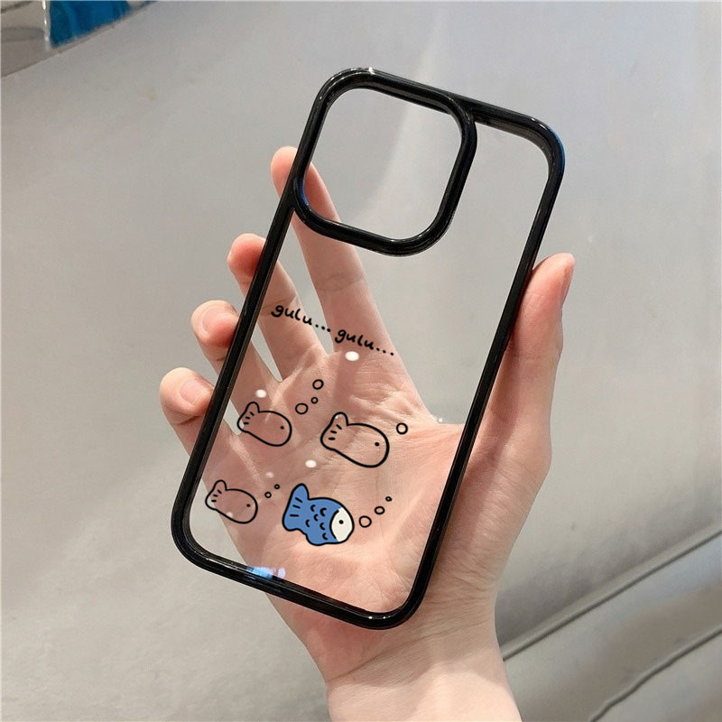 Vỏ Tương Thích Cho Samsung A56 A35 A54 A06 A26 A05S A55 A15 A36 A16 A12 A52 A34 5G A32 Line Catfish Vỏ Chống Sốc Silicon Trong Suốt