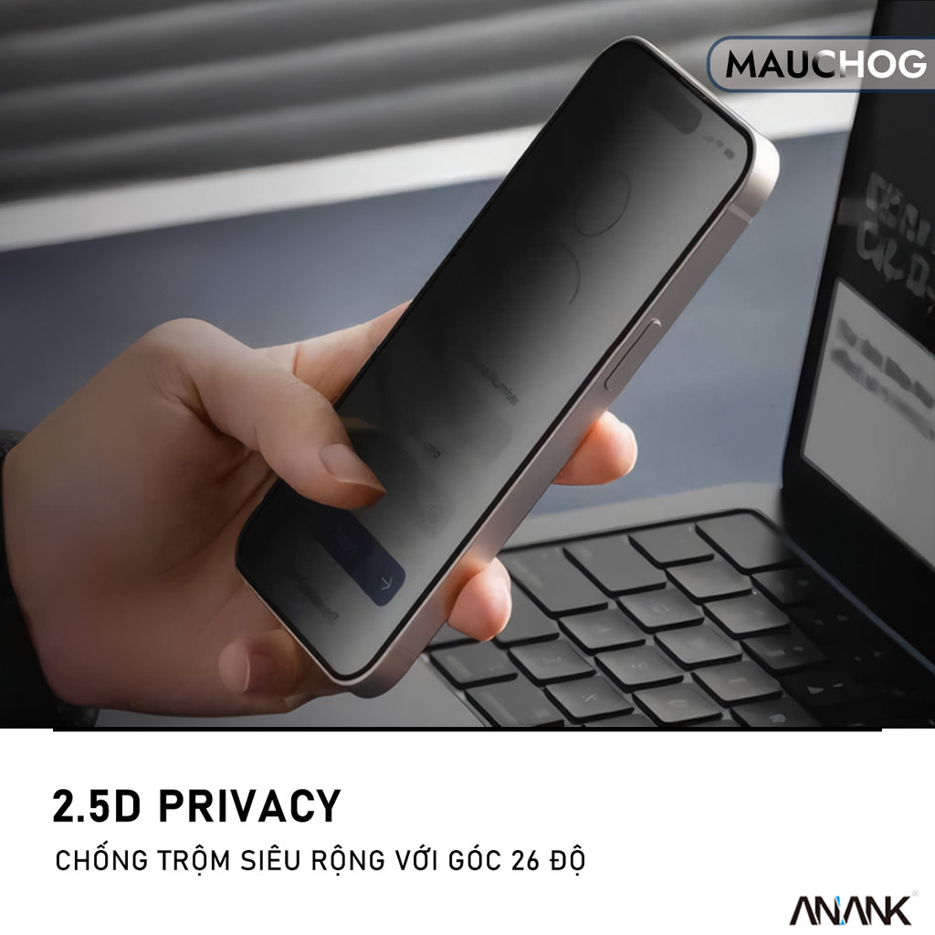 Kính Cường Lực Chống Nhìn Trộm Anank Cao Cấp Cho Điện Thoại iPhone 17 Pro Max 16 15 14 13 12