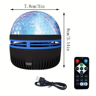 Đèn ngủ USB Aurora RGB 5V Điều khiển kích hoạt âm thanh xoay tự động Trang trí phòng hát tại nhà