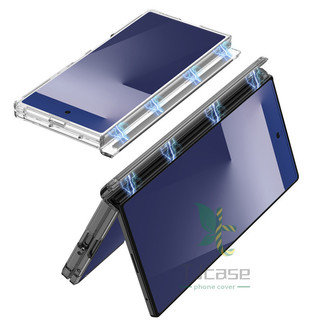 Chân đế 360° Ốp lưng có thể xoay được Túi khí từ tính Samsung Galaxy Z Fold 7 Hing Vỏ silicon mềm hoàn toàn
