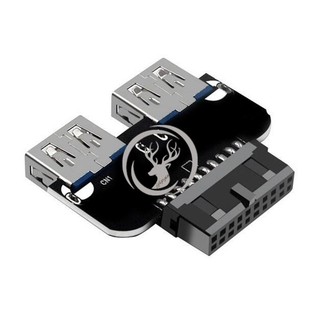 20Pin sang Dual USB3.0 Adapter Connverter Bo mạch chủ để bàn 19 Pin / 20P Header sang 2 cổng USB một đầu nối nữ, PH22