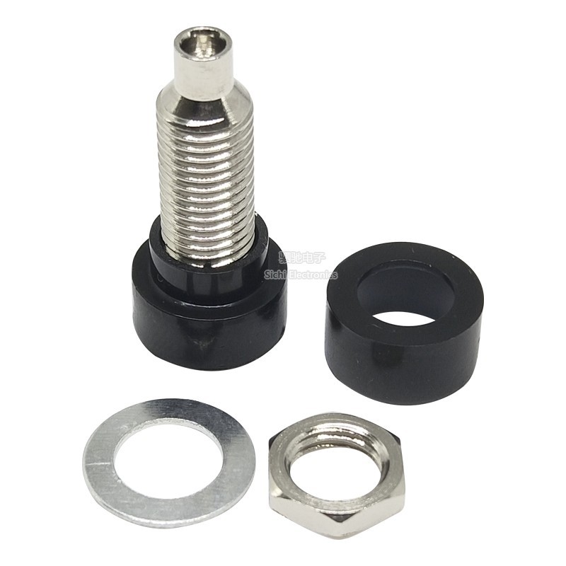 Tất cả Đồng 4mm Chuối Ổ Cắm Bảng Điều Khiển Lỗ Lắp Đặt 8mm Đồng Nguyên Chất Thiết Bị Đầu Cuối Bài Dụng Cụ Kiểm Tra Đầu Chuối