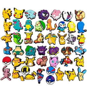 Hoạt Hình Dễ Thương Pikachu Pokemon Series Giày Hoa Trang Trí Tự Làm Lỗ Giày Khóa Giày